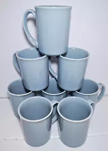 Corning Light Blue Country Blue Lily Coffee Tea Cup Mugs Set of 8 Vintage - Picture 1 of 6