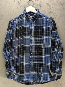 Chaps Flannel Shirt Men's Size Medium Long Sleeve Cotton Plaid Lumberjack - Picture 1 of 11