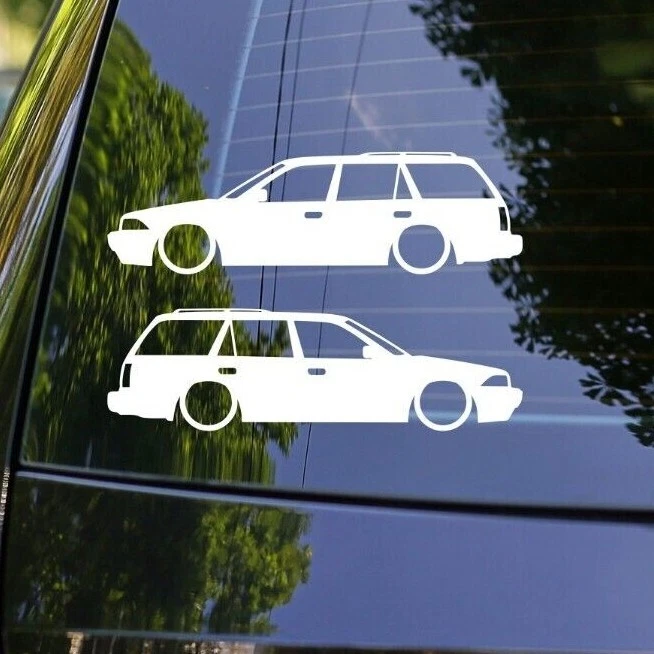 2x Adesivos Decalques de Silhueta de Carro Abaixados para Toyota Corolla Wagon AE92 1988-1992 - Imagem 1 de 3
