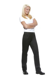 Karlowsky Women's Pants Black Size 48 Twill Fabric Straight Leg Belt Loops - Picture 1 of 1