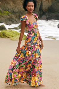PQ Swim Women Pink Multi Bahama Beach Victoria Dress Size M/L NWT 174$+TAX - Picture 1 of 9