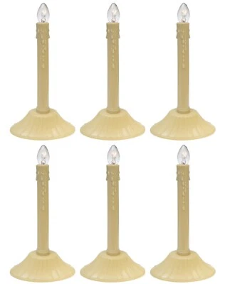  Candelabro Eléctrico Interior Navidad Vela Lámpara Plástico Marfil con Transparente C7 6pk Foto 1 de 3