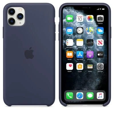 Originale Apple IPHONE 11 Pro Max Custodia Silicone - Mezzanotte Blu - Nuovo - Immagine 1 di 4