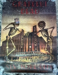Grateful Dead 1980 Radio City Music Hall Poster October 27" x 21" Reproduction - Picture 1 of 9