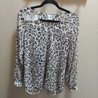 CAbi Glamour Blouse #5337, Size XS/S, Leopard skin print, 2 layers