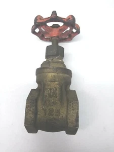 [Qty. of 1] Brass 1 1/4" IP Gate Hand Valve FULLY FUNCTIONING - Picture 1 of 9