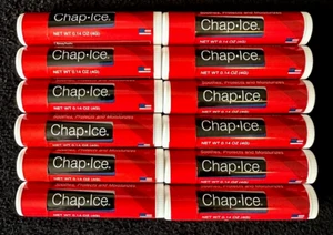 12pk CHAP ICE CHERRY 12H MOISTURE SOOTHE DRY CHAPPED LIP BALM CHAPSTICK EX2027 - Picture 1 of 7