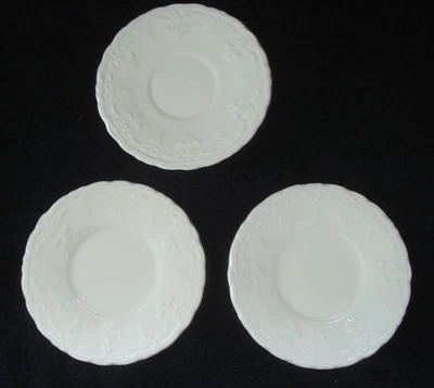 Tabletops Unlimited Versailles White 6" Plates Set of Three - Image 1 of 4