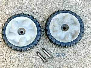 Pair 117-5964 Front Wheels Toro Lawn Boy 20" Lawnmower - Picture 1 of 5