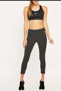 Nike Mujer X Grande Negro Blanco Lunares Calce Ajustado Algodón Calce Recortado Leggings XL - Imagen 1 de 12