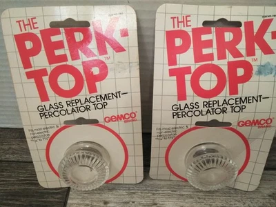 Gemco "The Perk-Top" Replacement Glass  Percolator Top Fits 13/16” To 1.5" (2PK) - Image 1 of 4