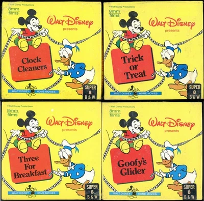 SUPER 8 SILENT-DISNEY VALUE PRICED 4 PACK-200'-DONALD-MICKEY-GOOFY-CHIP 'N DALE Foto 1 de 4