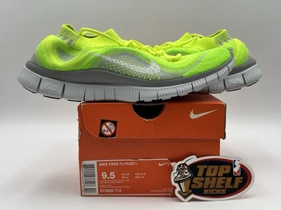 DS New Nike Flyknit+ Neon Volt Green 2013 Size 9.5 Authentic Trainer Runner - Image 1 of 4