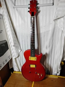 chitarra elettrica lotus Red Garage Band anni 70 80 per riparazione o ricambi lettere oro - Foto 1 di 5