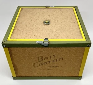 VINTAGE OBERLIN OHIO FISHING BAIT CANTEEN 12" X 12" X 8.5" RARE SIZE - Pre 1970s - Picture 1 of 9