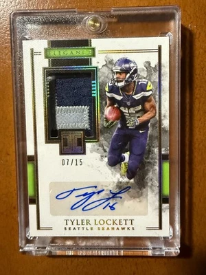 2018 Panini Impeccable Patch auto Lockett Auto 7/15 - Image 1 of 2