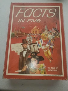 Vintage Facts In Five Board Game Complete - The Game of Knowledge - Picture 1 of 10
