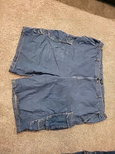 King Size Shorts Mens Size 56 Big & Tall Cargo Blue Denim Jeans - Picture 1 of 12