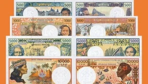 (Reproduktionen) Geldscheine Polynesia and New Caledonia 1-4 1985 - Bild 1 von 1