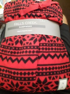 Falls Creek Pyjamahose Herren Large Fleece rot - Bild 1 von 2