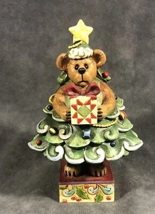 Jim Shore 4015159 Boyd Bear Charlie Givingifts Oh Christmas Tree - Picture 1 of 5