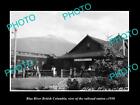 OLD LARGE HISTORIC PHOTO OF BLUE RIVER BRITISH COLUMBIA RAILROAD STATION c1930