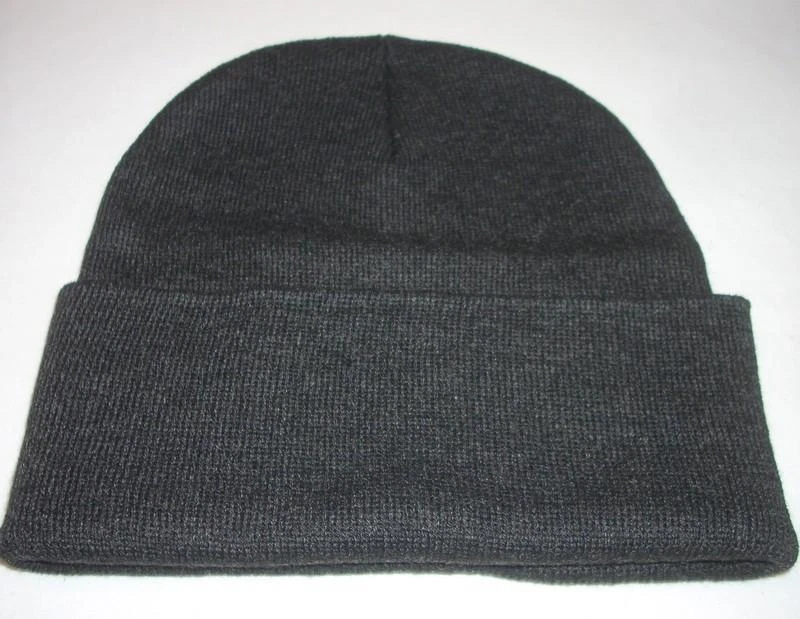Sportsman 12" Knit Cuff Beanie Winter Hat Fishing Hunting Charcoal Grey Gray NEW - Image 1 of 1