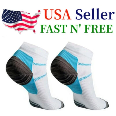 5 Pairs Compression Socks Plantar Fasciitis Arch Ankle Running Support Men Women - Image 1 of 4