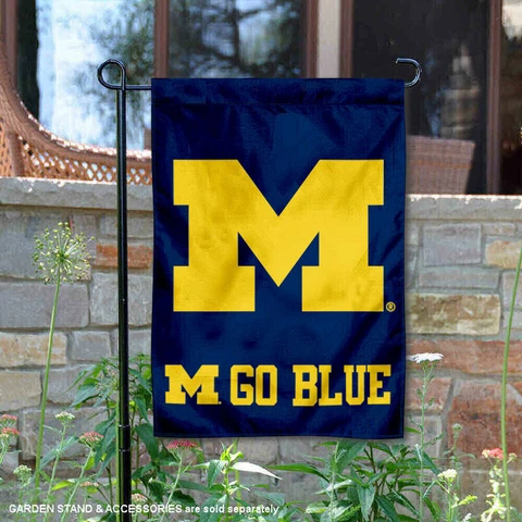 Michigan Team University Wolverines Go Blue Garden Flag Cover