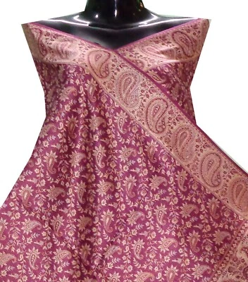 Mantón de Cachemira Jacquard Estola Envoltura y Bufanda Paisleys Motivos Étnicos Diseño Tejido Foto 1 de 4