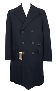 NEW Vintage Gianni Versace Double Breasted Overcoat! e 54 US 44 (Large) Navy - Picture 1 of 4