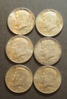 U.S. 90% Silver Coins - $3 Face Lot * 6 - 1964 Kennedy Half Dollars - (P4082)