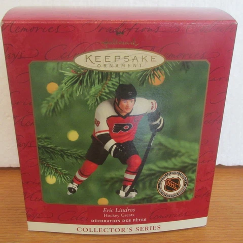 ERIC LINDROS PHILADELPHIA FLYERS Hallmark Handcrafted Action Figure Ornament Cover