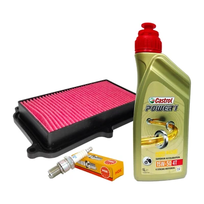 KYMCO PEOPLE S I ABS 125 150 KIT TAGLIANDO CASTROL 15W50 FILTRO ARIA CANDELA - Immagine 1 di 4