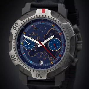 Poljot Chronograph Titan 3133 Herren Handaufzug Russische Uhr EUROPA 2000 - Bild 1 von 8