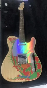 Jimmy Page Fender Telecaster Natural with Artwork Mexican Made - Picture 1 of 10