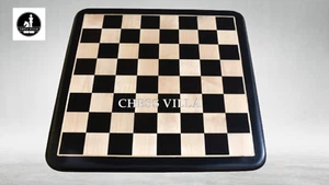 21" Solid Luxury Inlaid Ebony Wood & Maple Wood Chess Board- 55mm Square - Picture 1 of 7