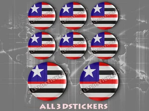 8 x 3D ROUND Stickers Resin Domed Flag Maranhão - Adhesive Decal Vinyl - Imagen 1 de 1