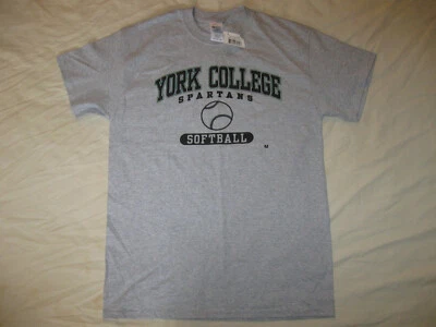 Camiseta de softbol York College Spartans nueva con etiquetas para hombre mediana NCAA Pennsylvania Foto 1 de 3