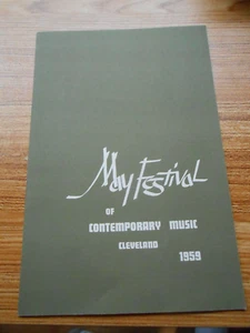 Vintage 1959 Cleveland Ohio May Festival für zeitgenössische Musik Booklet - Bild 1 von 3
