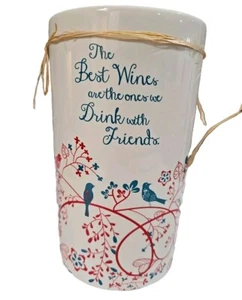 NWT WINE WITH FRIENDS WINE BOTTLE HOLDER - Picture 1 of 5