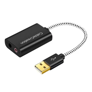 USB External Sound Card 3.5mm Adapter USB to Microphone Speaker Adapter - Afbeelding 1 van 8