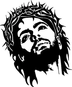 Jesus Christ Crown Thorns GOD Car Truck Window Laptop Vinyl Decal Sticker - Bild 1 von 2