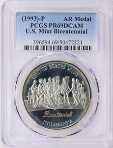 1993-P U.S. Mint Bicentennial Silver Medal PCGS PR-69 DCAM Toned - Picture 1 of 4