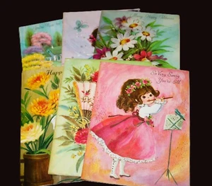 Vintage Gibson Greeting Cards Set of 6 Greeting Cards Lot (New) - Picture 1 of 16