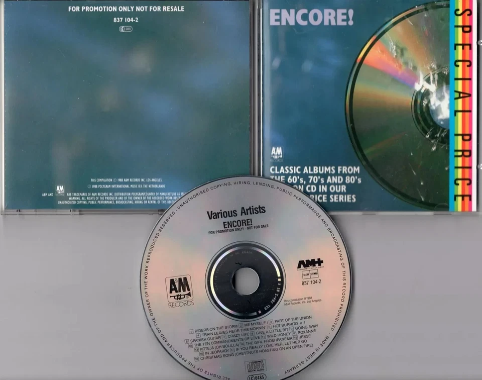 A&M Records Promo-CD 1988 THE POLICE Dr. John ROGER HODGSON Joan Baez SUPERTRAMP - Bild 1 von 1