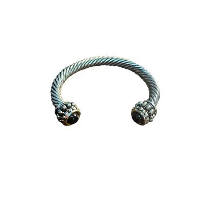 Pulsera Cable, Usada, Con Ónix Negro 5 mm Foto 1 de 4