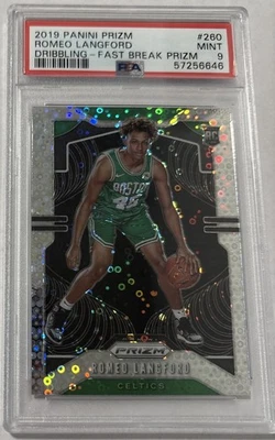 2019 Panini Prizm Rookie Variation Romeo Langford #260 Fast Break Prizm RC PSA 9 - Image 1 of 2