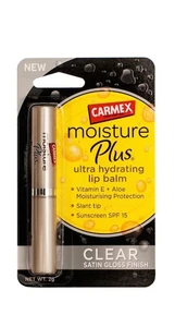 Carmex Clear Moisture Plus Vitamin E And Aloe Satin Gloss Finish - Picture 1 of 1