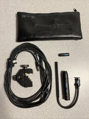 SHURE BETA 98 CARDIOID DIAPHRAGM CONDENSER DRUM MICROPHONE W/ GOOSENECK CLAMP #1 - Image 1 of 2